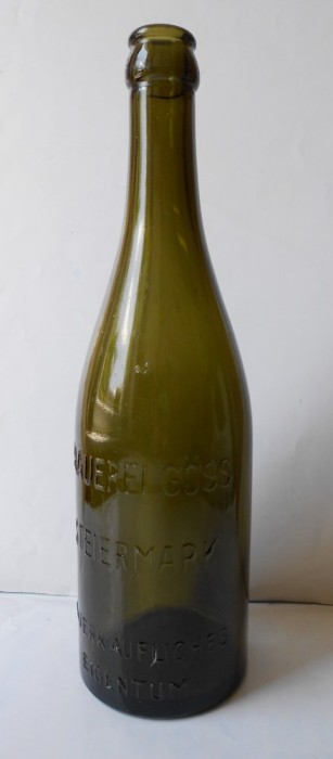 Sticla de bere BRAUEREI GOSS STEIERKMARK, anii 1930, Austria