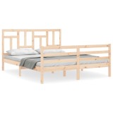 Cumpara ieftin Cadru de pat cu tablie, 160x200 cm, lemn masiv