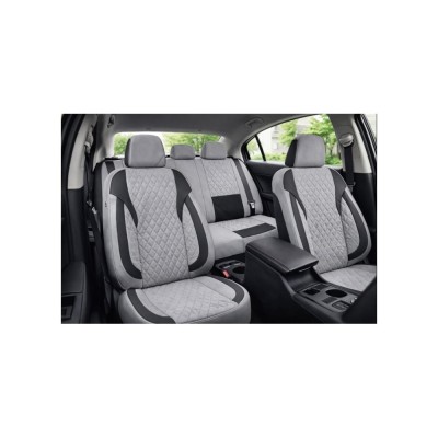 Huse scaune auto universale fractionate XL Premium compatibile SUV si Limuzine gri negru Cod: HNG2504-5 foto