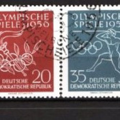 GERMANIA (DDR) 1956 – SPORT. JOCURI OLIMPICE. SERIE STAMPILATA, F143