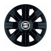 Set 4 Capace Roti, potrivite jantelor de R14, pentru Seat, model Cosmos Negru, Autohelix MSA