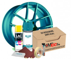 Kit reparatie jante, culoare ALBASTRU DESCHIS (V1) - Cod RAL: 5021 foto