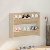 vidaXL Pantofar de perete, stejar sonoma, 80x18x60 cm, lemn prelucrat 806747