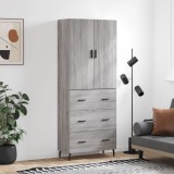 vidaXL Dulap &icirc;nalt, gri sonoma, 69,5x34x180 cm, lemn compozit
