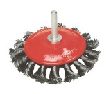 Perie de sarma tip disc Tigerlion 7003B, 75 mm, rasucita, cu tija, sarma 0,35 mm