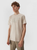 Tricou regular cu imprimeu pentru bărbați - gri, 4F Sportswear