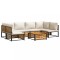 Set canapele gradina cu perne, 7 piese, lemn masiv acacia