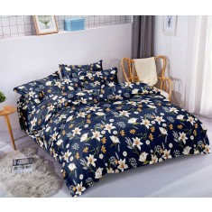 Lenjerie de pat dublu din finet, cu 4 fete de perna, Evia Home FN010/11
