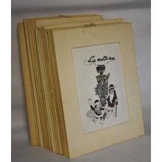 Grigore Grig Bejenaru (1956-2022), artist UAP Iasi - Lot 22 caricaturi anii &rdquo;90