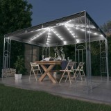 VidaXL Pavilion cu șir de lumini LED, antracit, 400x300 cm