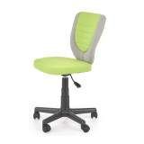 Scaun birou copii HM Toby, ergonomic, cadru polipropilena, rotativ, inaltime reglabila, 80 kg, gri verde