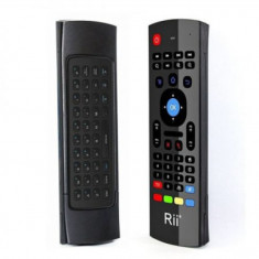 Telecomanda cu tastatura pe spate pentru Smart TV , Android, TV BOX, mini PC, proiectoare si jocuri.