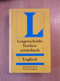 Cumpara ieftin LANGENSCHEIDTS TASCHEN-WORTERBUCH ENGLISCH-DEUTSCH,DEUTSCH-ENGLISCH,r1c