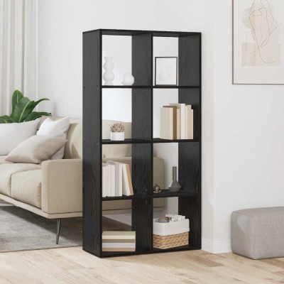 vidaXL Dulap pentru cărți Stejar negru 69.5 x 29 x 137.5 cm 879666 foto