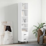 Cumpara ieftin Dulap &icirc;nalt, alb extralucios, 34,5x34x180 cm, lemn prelucrat