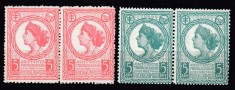 ROMANIA 1913 REGINA MARIA TIMBRE DE AJUTOR ASISTENTA TUBERCULOSILOR PERECHE SERII STARE MNH