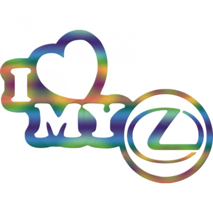 Sticker Lexus , zI Love My, , Autocolant Personalizat cu Mesaj de Dragoste pentru Masina Ta