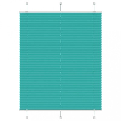 vidaXL Jaluzea plisată verde petrol 110x150 cm Lățime țesătură 109,4 cm foto