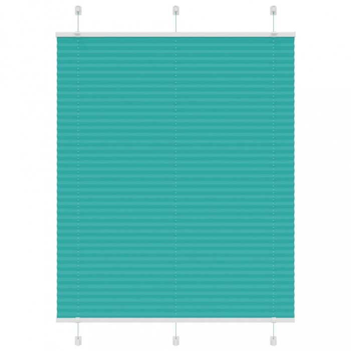 vidaXL Jaluzea plisată verde petrol 110x150 cm Lățime țesătură 109,4 cm