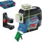 Bosch GLL 3-80 CG + BM 1 (solo) Nivela laser cu linii verzi (30 m) cu Bluetooth + Suport + L-Boxx ProAdvanced PowerfulTools