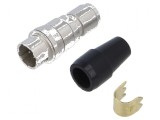 Conector circular HR10 push-pull mufă argintie - Mufă argintie HR10 push-pull