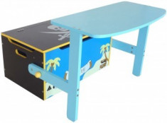 Mobilier 2 in 1 pentru depozitare jucarii copii 3+ ani Blue Pirate foto