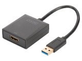 Adaptor HDMI soclu la USB A mufă 150mm USB 3.2 negru DIGITUS