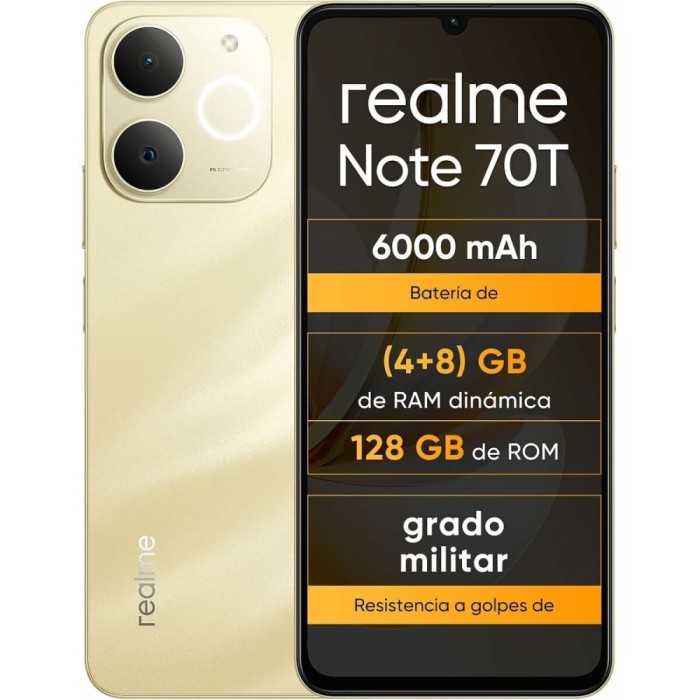 Smartphone Realme NOTE 70T 4 GB RAM 128 GB 6,74&quot; Unisoc Auriu*