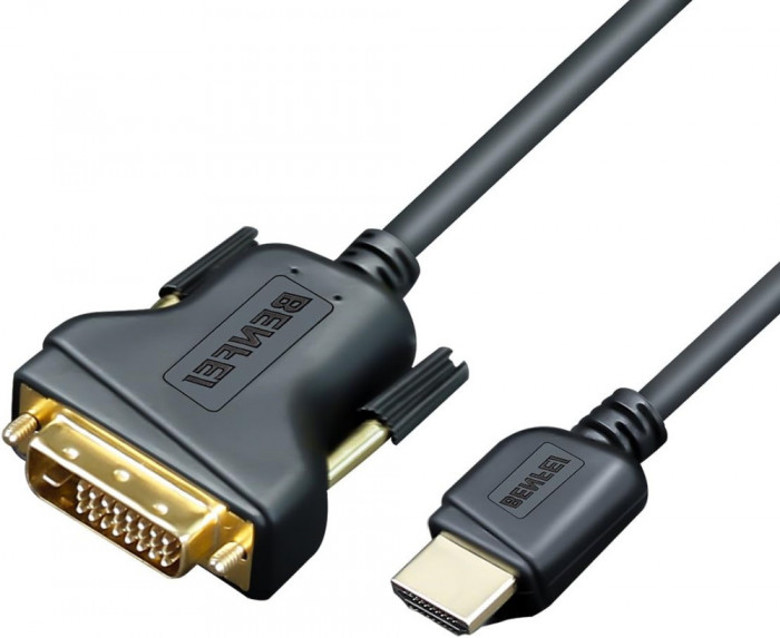 Cablu HI la DVI, Benfei HDMI la DVI Bidirecțional DVI-D 24+1 Mascul la HDMI Masc