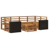 vidaXL Set de canapele de exterior 7 pcs natural Lemn Solid de Acacia 3384090