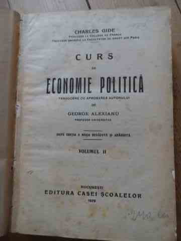 Curs De Economie Politica Vol.2 - Charles Gide ,536092