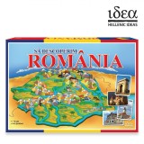 Joc de Societate Idea, Să Descoperim Rom&acirc;nia, Hartă Interactivă, 4-6 Jucători, 8+ Ani