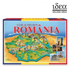 Joc de Societate Idea, Să Descoperim Rom&acirc;nia, Hartă Interactivă, 4-6 Jucători, 8+ Ani