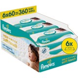 Pampers Aqua Soft Touch Servetele umede pentru copii 6x60 buc