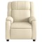 Fotoliu rabatabil electric, crem, material textil - 9