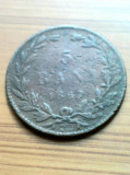 Moneda Romania 5 bani 1867, Cupru (arama)