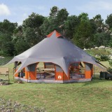 vidaXL Cort de Familie Gri și Portocalie 10 persoane 42017393