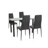 Set de masă Mezza 4+1 negru-negru