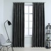 VidaXL Draperii opace cu c&acirc;rlige, 2 buc, antracit, 140x225 cm catifea 134501