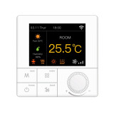 Termostat digital Wifi, programabil, ecran LCD, control vocal, smartphone Android, iOS, alb