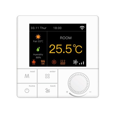 Termostat digital Wifi, programabil, ecran LCD, control vocal, smartphone Android, iOS, alb foto