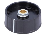 Buton rotativ negru cu indicator ABS &Oslash;6mm &Oslash;40x15,5mm