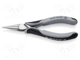 Clește cu bot semi-rotund ESD pentru electronică 145mm KNIPEX