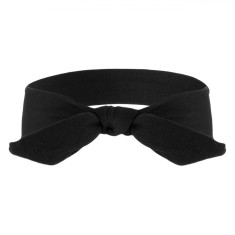 Bentiță Elastică cu Fundă, Negru, 7.5cm pentru Femei