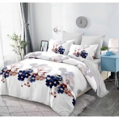 Lenjerie de pat dublu din finet, cu 4 fete de perna, Evia Home FN010/21
