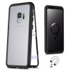 Husa 360 Magnetic Samsung Galaxy S9, Metal, Neagra, Anti-soc, Amprenta, Zgarieturi, Alunecare