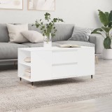 Cumpara ieftin Măsuță de cafea, alb, 102x44,5x50 cm, lemn prelucrat