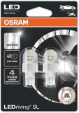 SET 2 BECURI AUXILIARE CU LED 12V (W16W) WHITE 6000K BLI OSRAM