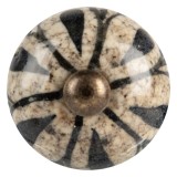 Cumpara ieftin Set 2 butoni mobilier ceramica gri maro &Oslash; 3x3 cm / S4 cm