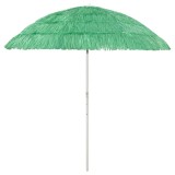 vidaXL Umbrelă de soare de plajă Hawaii, verde, 240 cm 314698